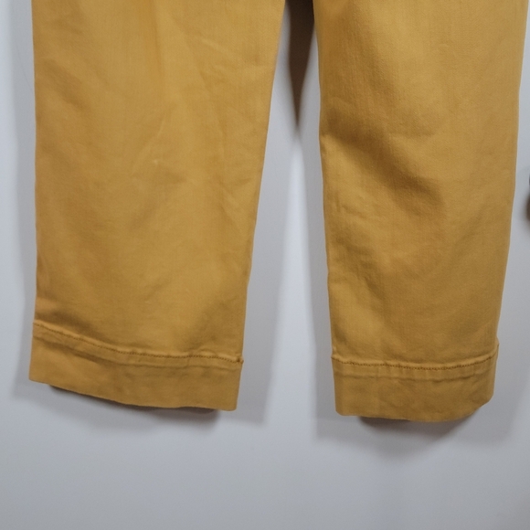 Judy Blue Marigold Wide Leg Cropped Pants 7/27 High Rise Garment Dyed Yellow - Picture 7 of 8